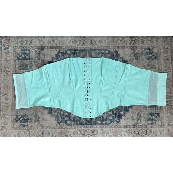 Savage x Fenty Women's "Queen of the Galaxy" Blue Light Embossed Corset Size 3XL - Picture 5 of 9